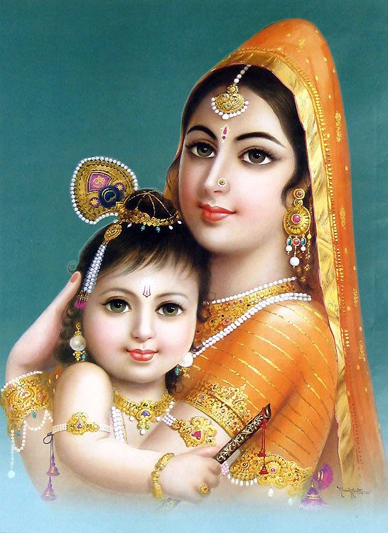 Maiya Yashoda and Baby Krishna Images