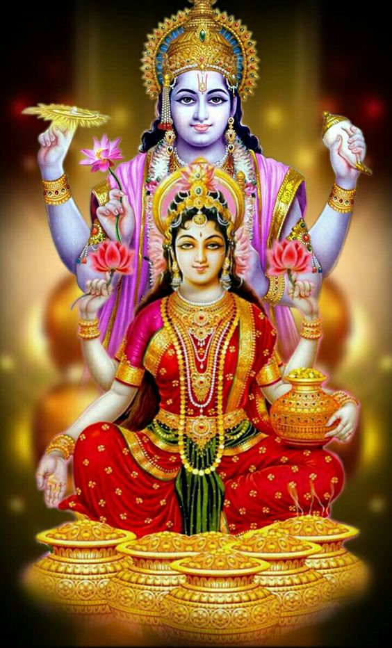 God Vishnu Lakshmi Goddess Image Photo