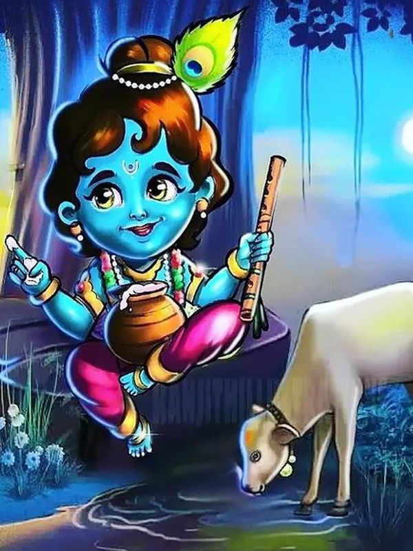 Baby Krishna God Images Mobile HD iPhone Wallpaper