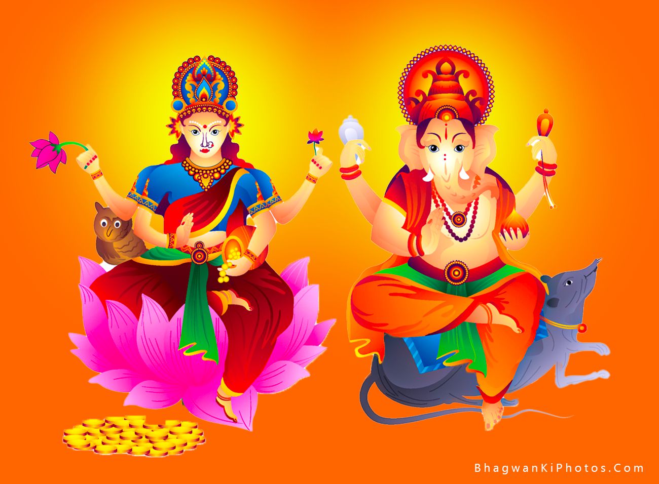 Goddess Laxmi Ganesh Photo Pic Free Download | Lakshmi Ganapathi Images