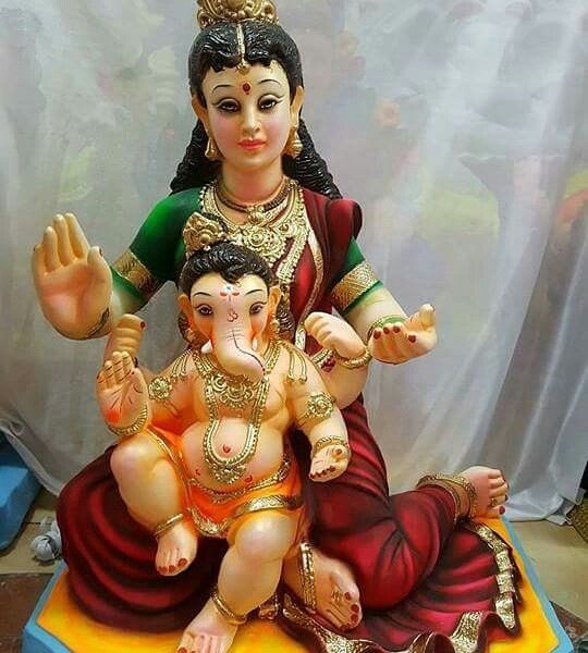 Divinity God Ganesh Gauri Ka Photo Free Download