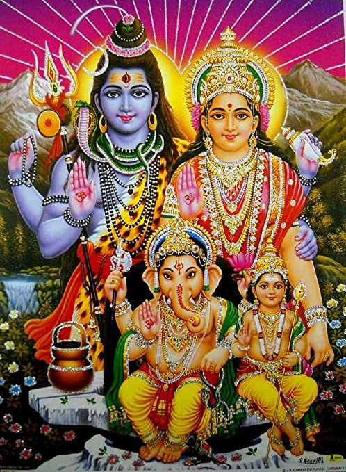 Divinity God Shiv Gauri Ganesh Kartikeya Photo Free Download