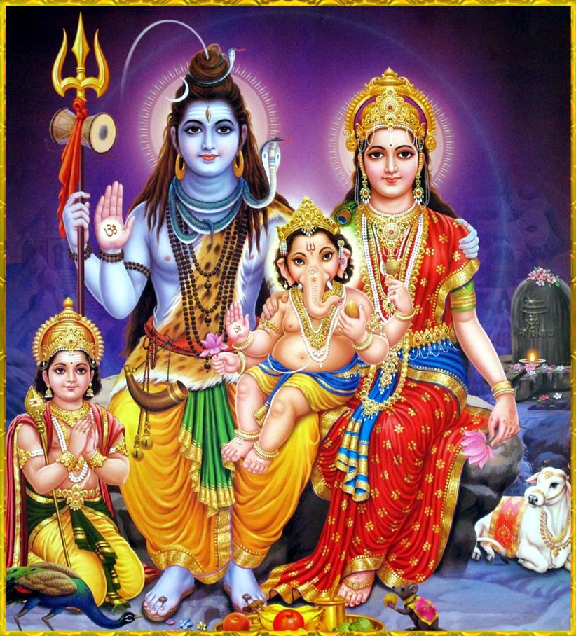 Divinity God Shiv Gauri Ganesh Photo Free Download