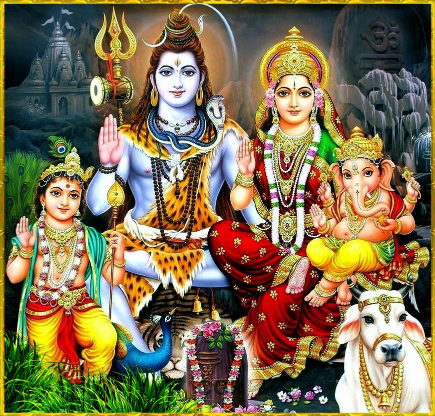 Divinity God Shiva Gauri Ganesha Subramanya Images Free Download